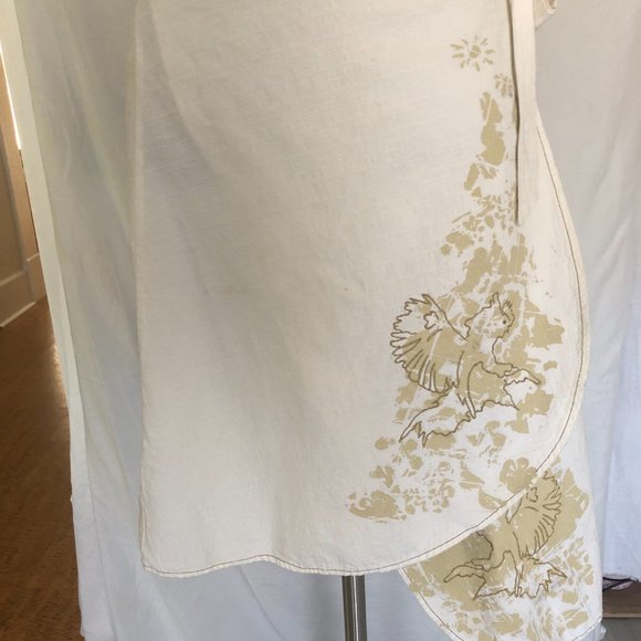 printed and embroidered wrap skirt - Picture 2 of 6